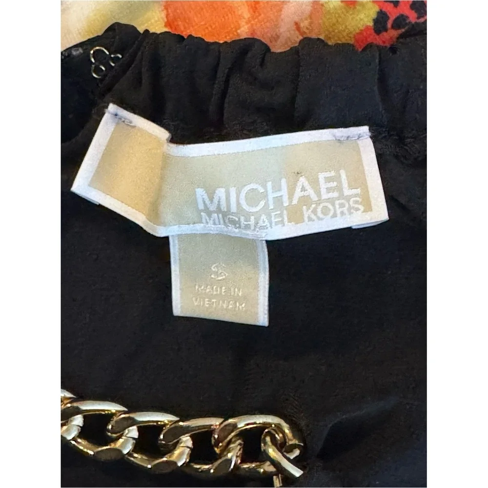 Michael Kors Black Chain-Detail Top‎
